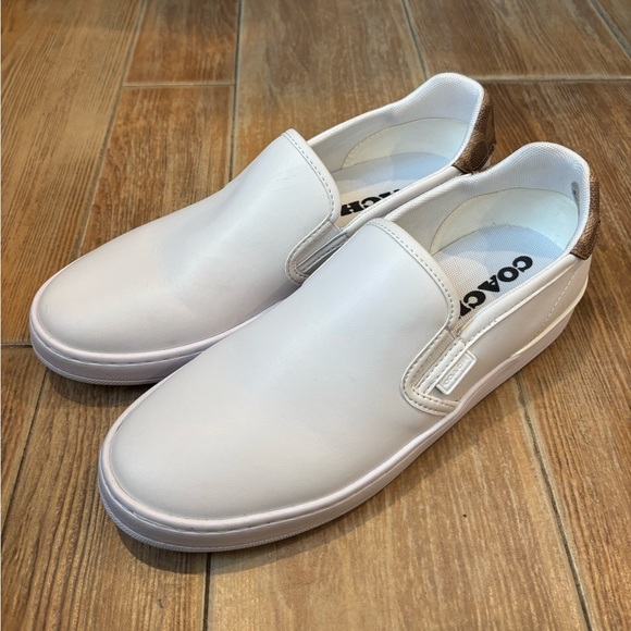 Coach Shoes - Coach White Slip-On Shoes